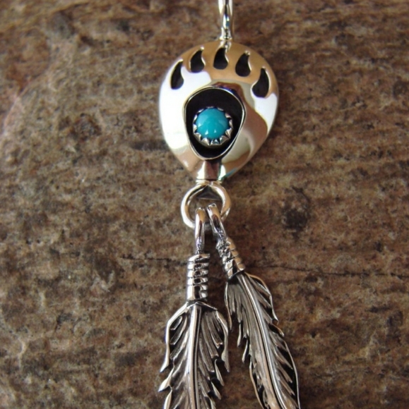 Silver Plated Feather Paw Necklace - Picture 2 of 4